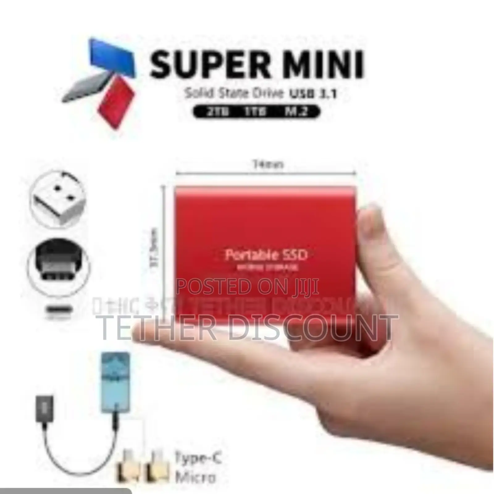 Portable SSD Hard Drive Enclosure Type-C
