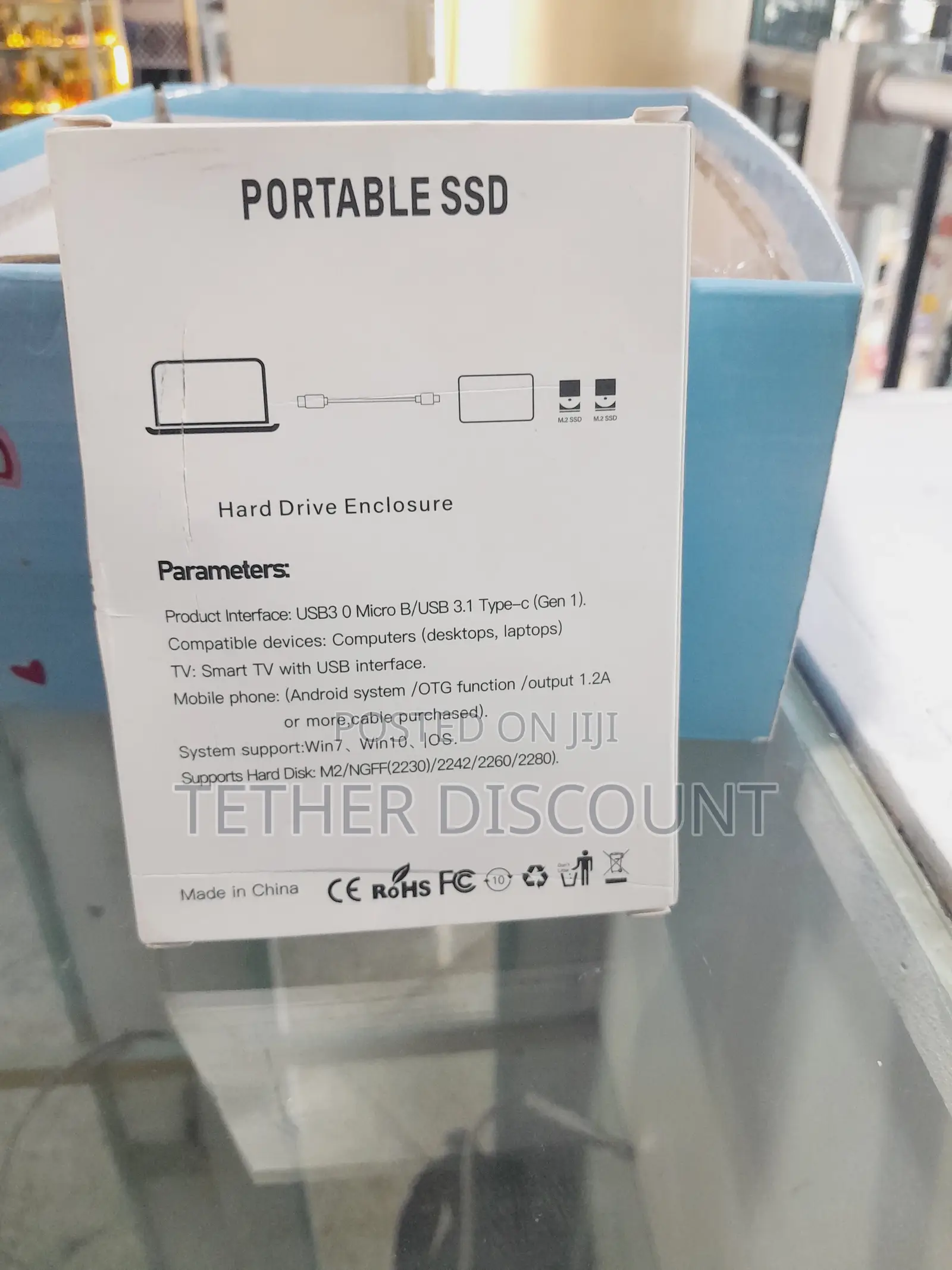 Portable SSD Hard Drive Enclosure Type-C