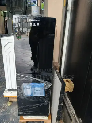 Westpoint Water Dispenser Featuring a Black Glass Front Panel With Hot