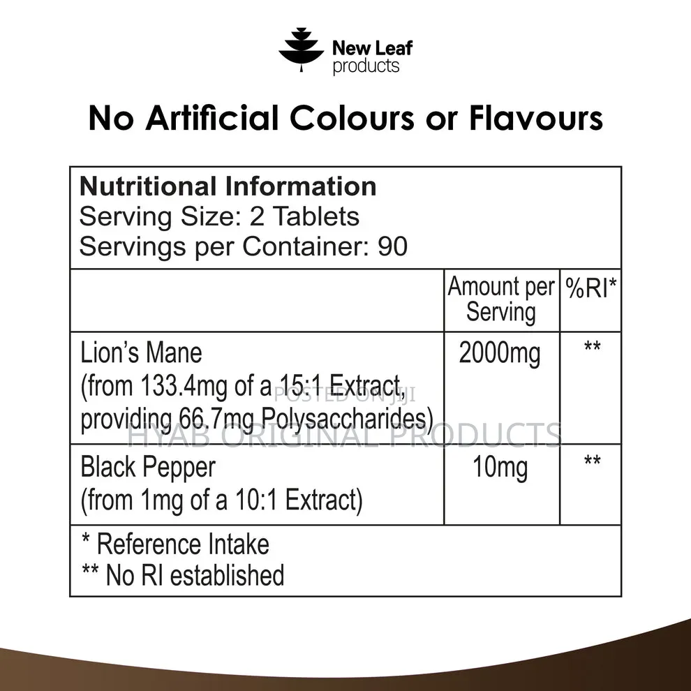 Lion's Mane 2000mg , 180tablets
