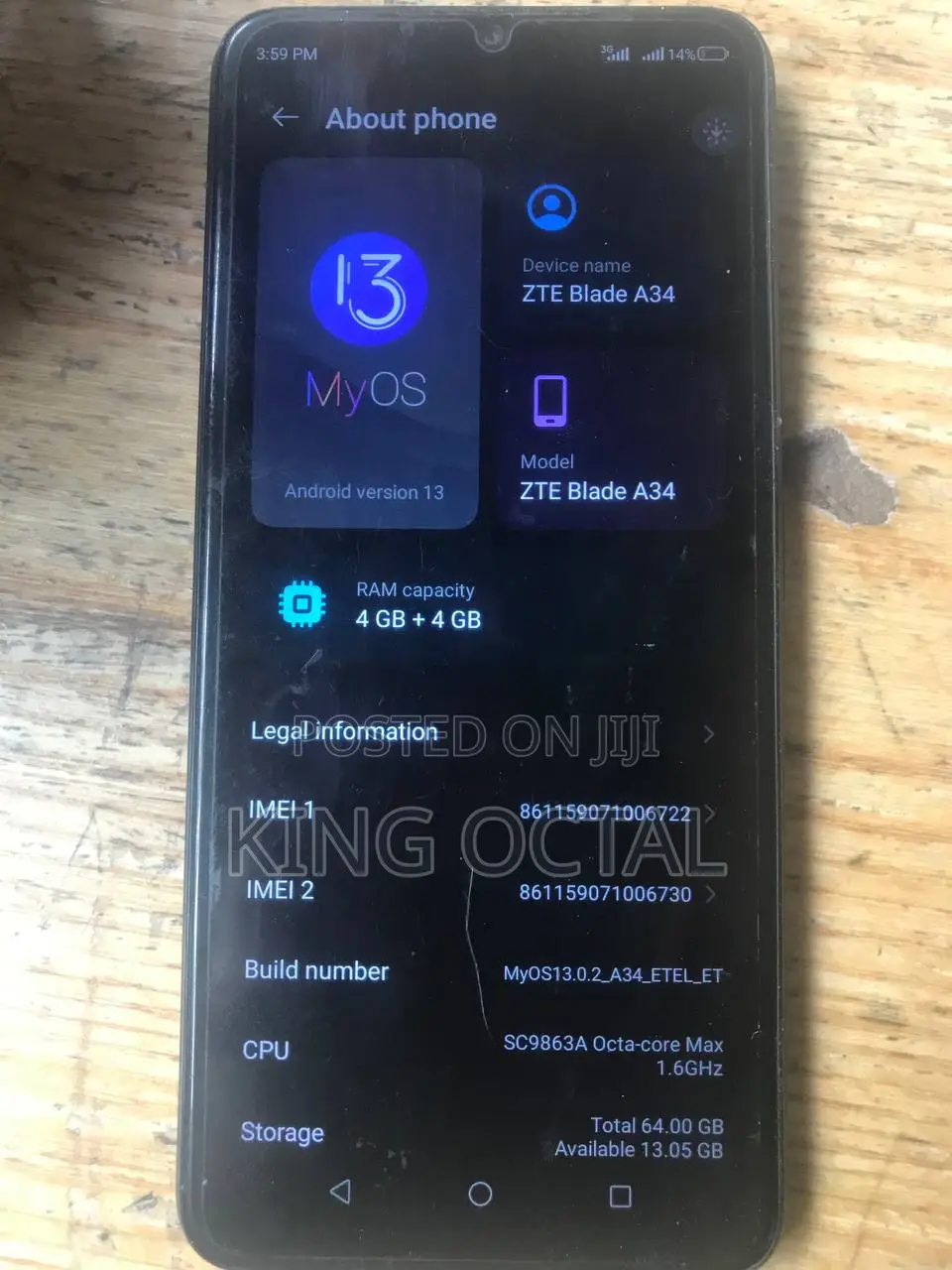 ZTE Blade A34 64 GB Black