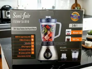 Soni-Fair Blender 3-in-1 Deluxe Stainless Steel Blender (Si-819)