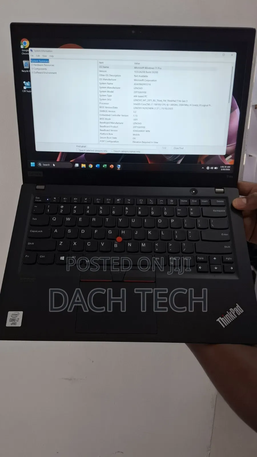 New Laptop Lenovo ThinkPad X1 Carbon 16GB Intel Core i7 SSD 512GB