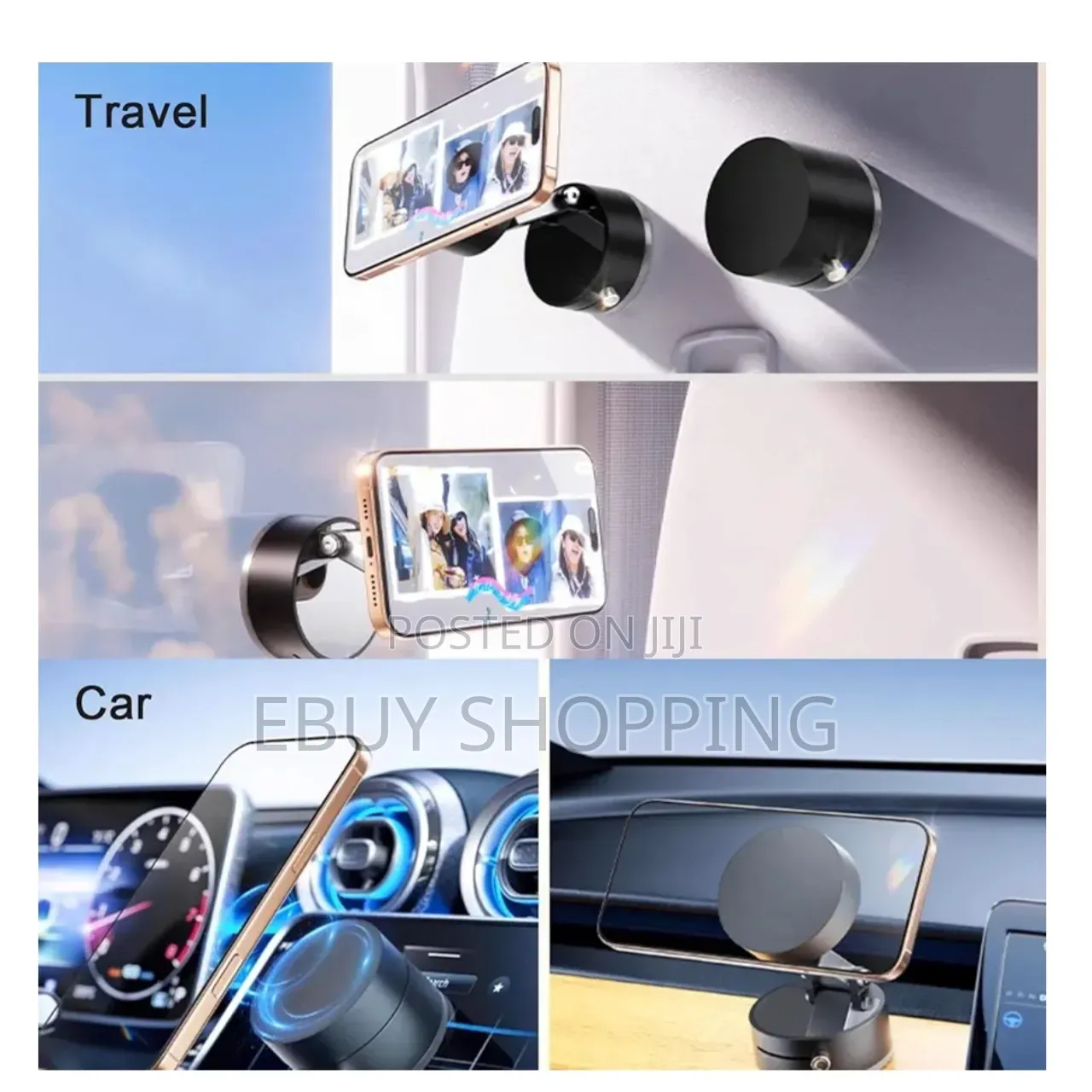Ergonomic Car Suction Cup Holder With One-touch Adjustable Arm