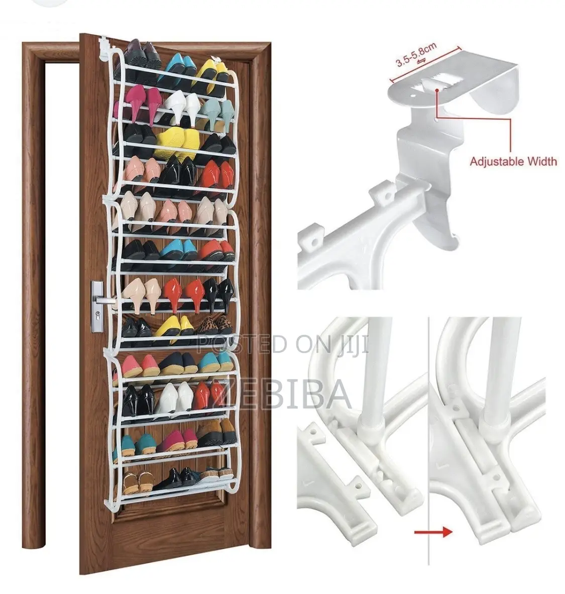 Over the Door Shoe Rack በር ላይ ተደርጎ ባለ 36 ጥንድ የጫማ መደርደሪያን