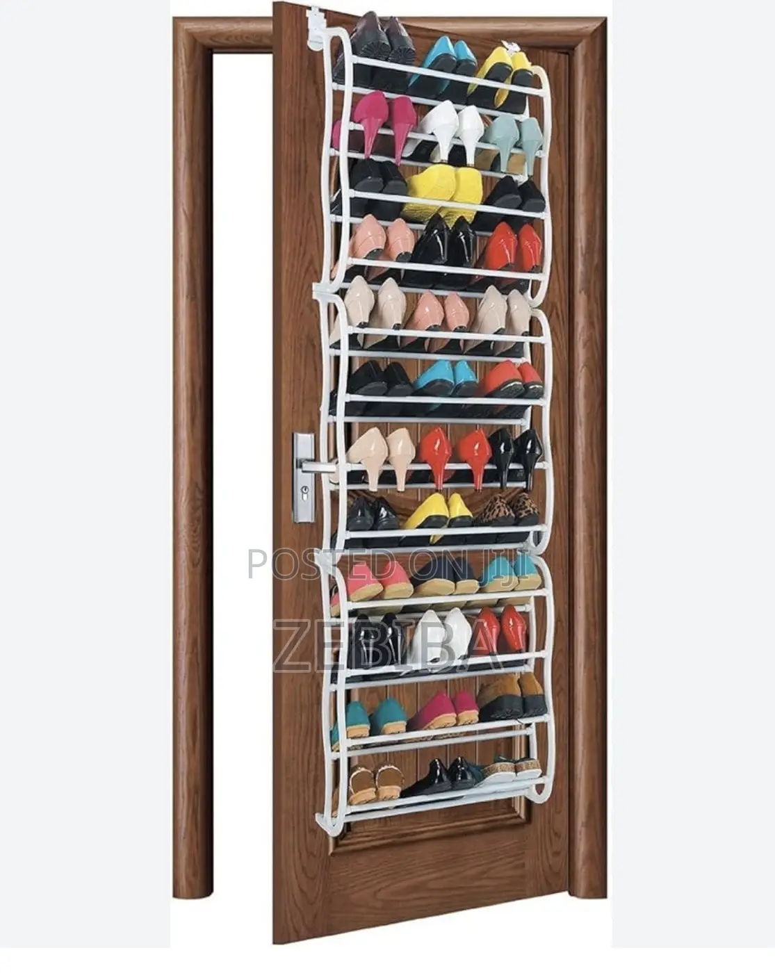 Over the Door Shoe Rack በር ላይ ተደርጎ ባለ 36 ጥንድ የጫማ መደርደሪያን
