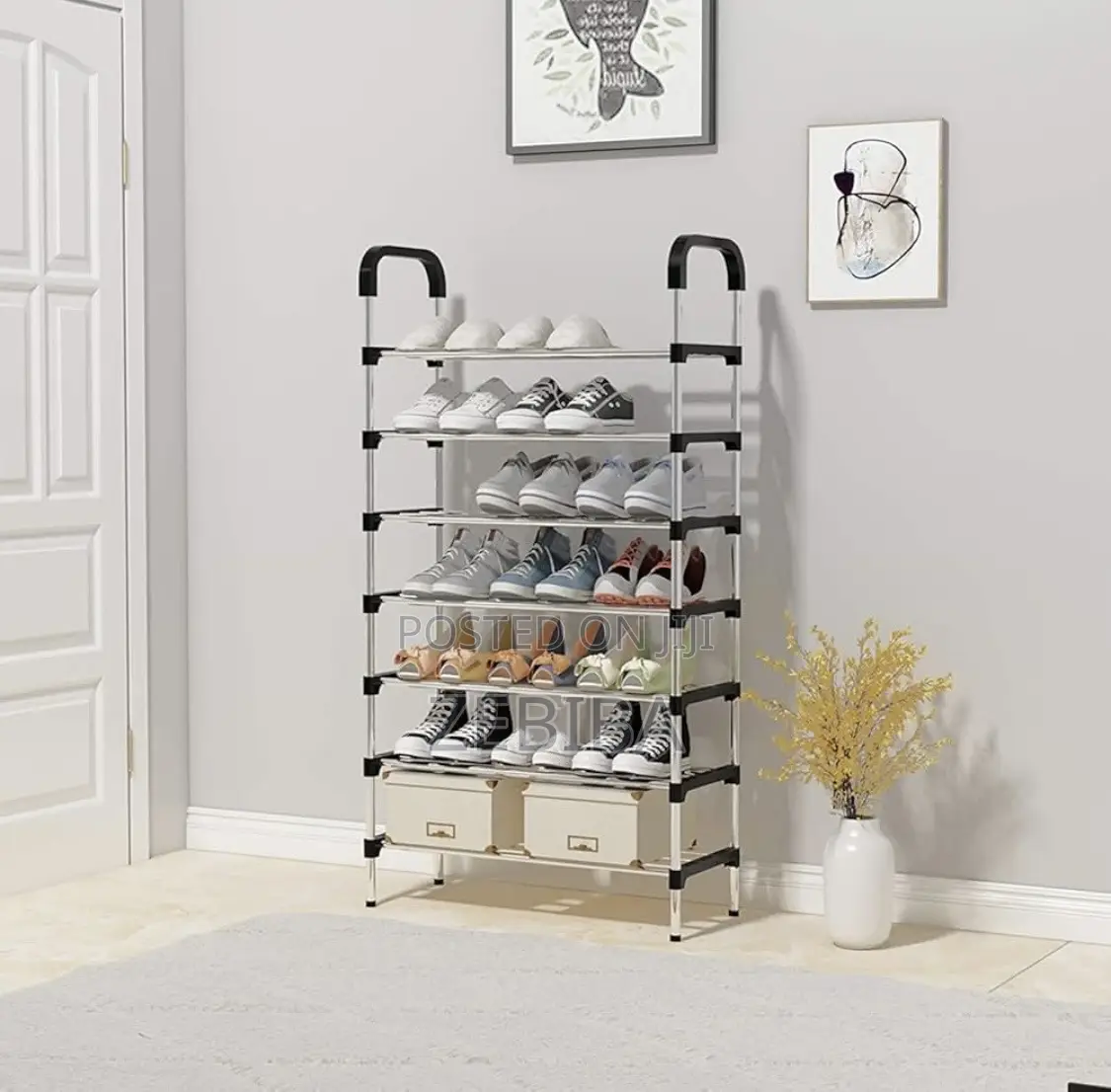Easy-to-assemble Shoe Rack High Quality Stainless Steel Shoe Shelf