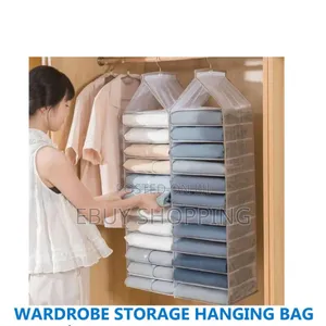 Space-Saving Closet Organizer – 6 Adjustable Layers