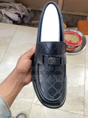 Men’S Black Patterned Loafers