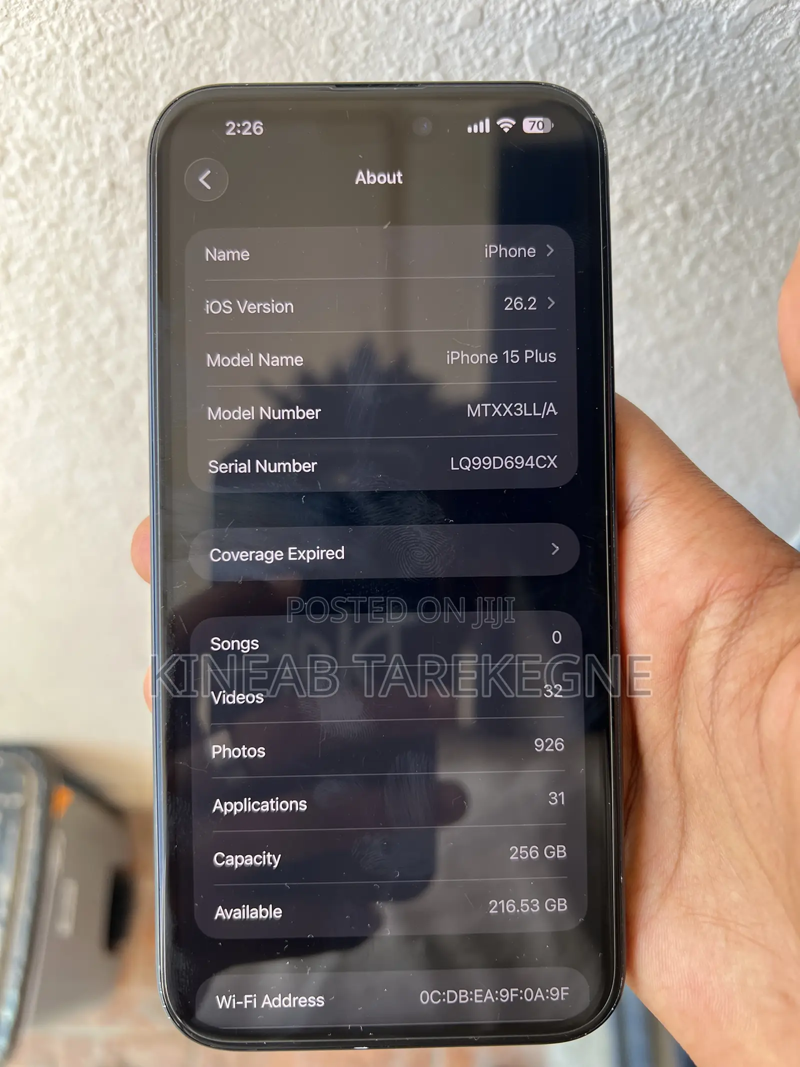 Apple iPhone 15 Plus 256 GB Black
