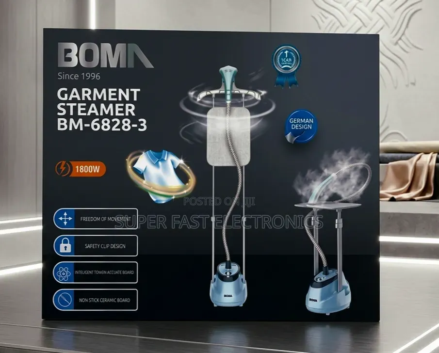 ​Boma Professional Garment Steamer 1800w With Adjustable Ironing Board