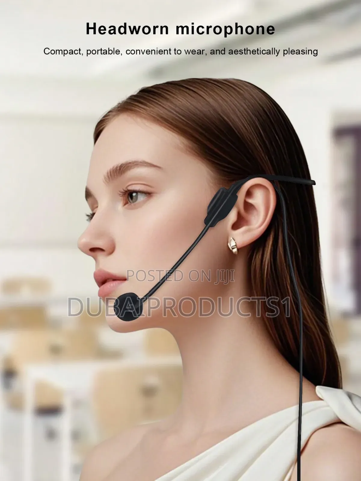 Wired Headset Microphone, Earphone Microphone for Teacher, Guide,