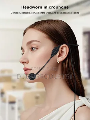 Wired Headset Microphone, Earphone Microphone for Teacher, Guide,