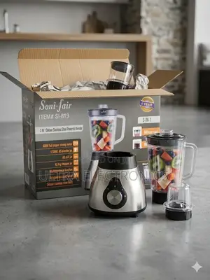 Soni-fair Blender Si-819 3-in-1 Stainless Steel Featuring A 600w