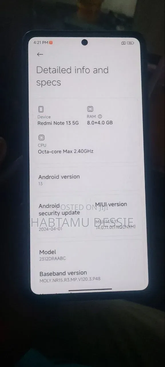 Mobile Phone 256 GB Gray