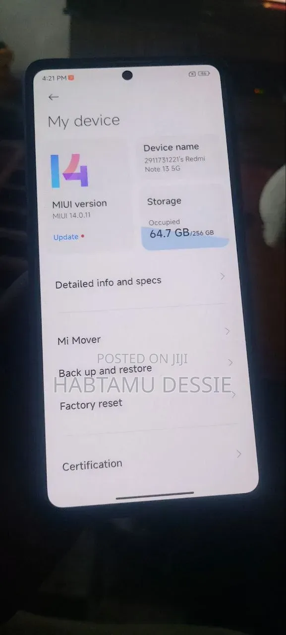 Mobile Phone 256 GB Gray