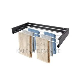 Wall-Mounted, Retractable Clothes Drying Rack