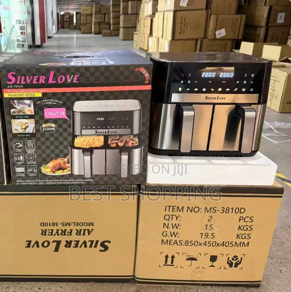 Silver Love Double Air Fryer 15 Liter
