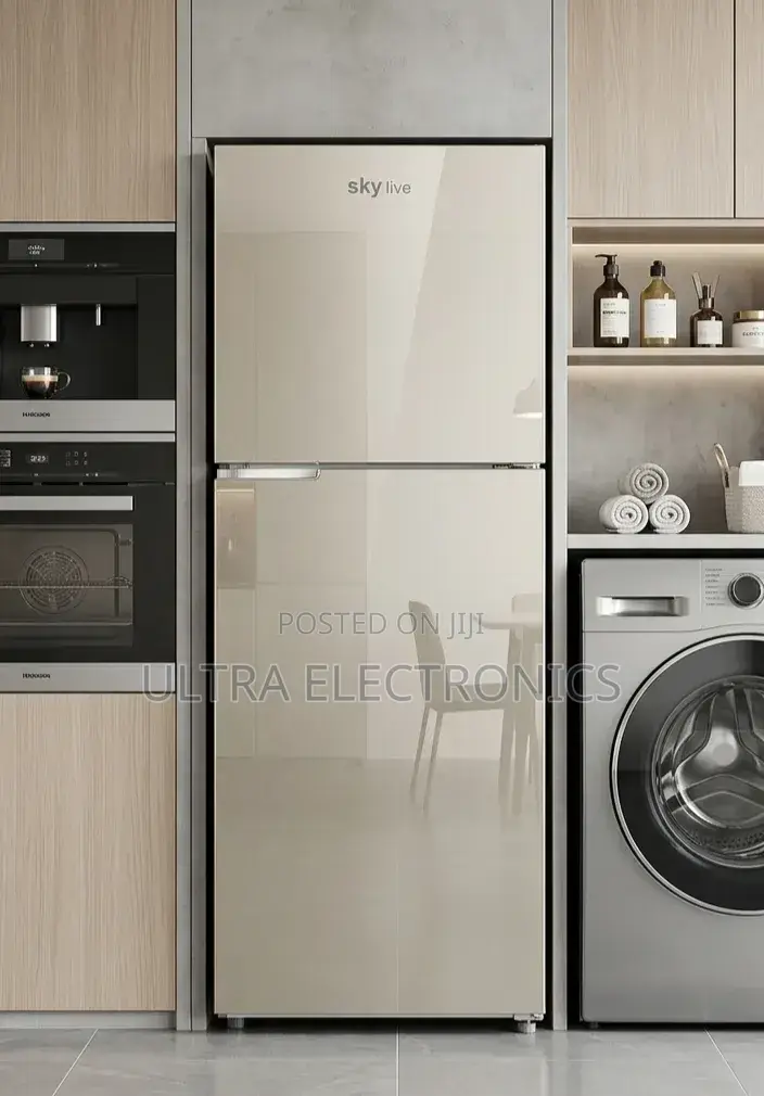 Sky Live 360 Top-Freezer Refrigerator With a Tempered Glass Body.