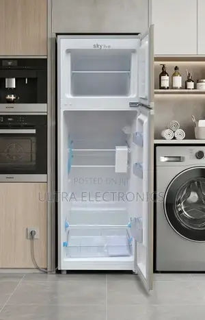 Sky Live 360 Top-Freezer Refrigerator With a Tempered Glass Body.