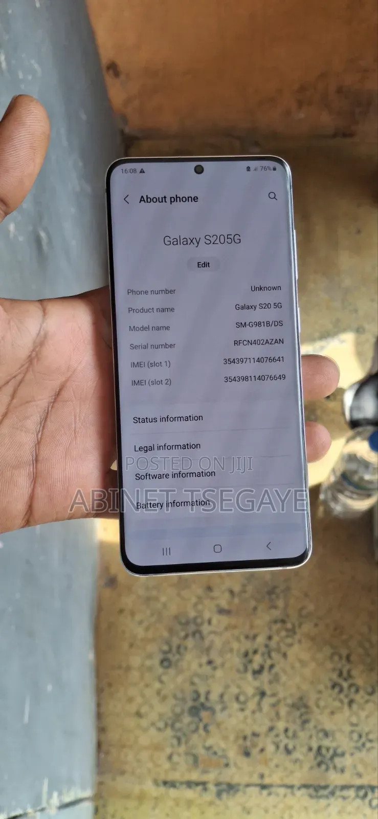 Samsung Galaxy S20 128 GB White