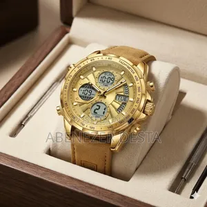 Poedgar Leather Brown Mens Watch Luxury