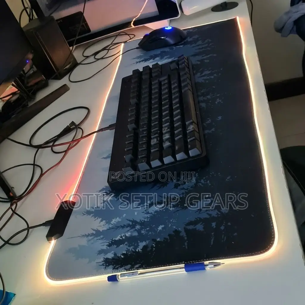 Rgb Grey Forest Themed Mouse Pad - 80 X 30 X 0.5cm 14 Styles Desk Mat