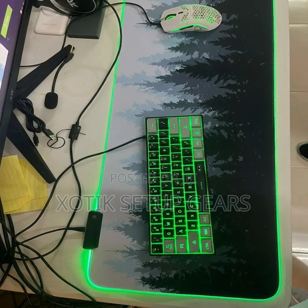 Rgb Grey Forest Themed Mouse Pad - 80 X 30 X 0.5cm 14 Styles Desk Mat