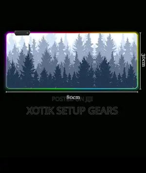 Rgb Grey Forest Themed Mouse Pad - 80 X 30 X 0.5cm 14 Styles Desk Mat