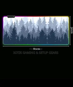 Rgb Grey Forest Themed Mouse Pad - 80 X 30 X 0.5cm 14 Styles Desk Mat
