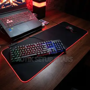 RGB Matte Black Themed Mouse Pad - 14 Styles RGB Desk Mat