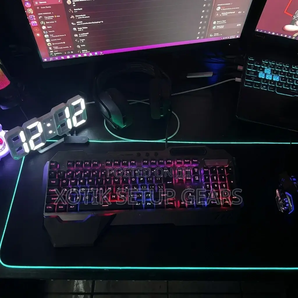RGB Matte Black Themed Mouse Pad - 14 Styles RGB Desk Mat