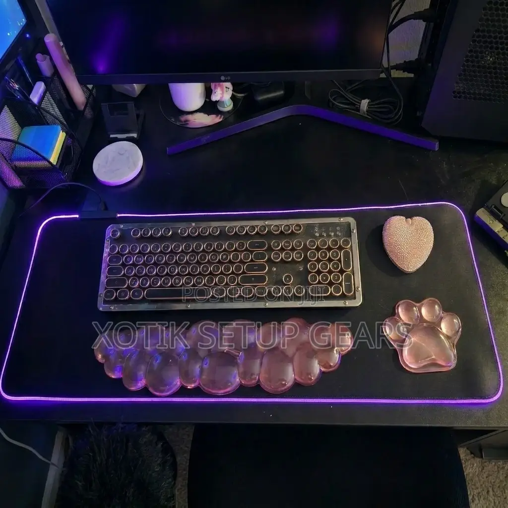 RGB Matte Black Themed Mouse Pad - 14 Styles RGB Desk Mat