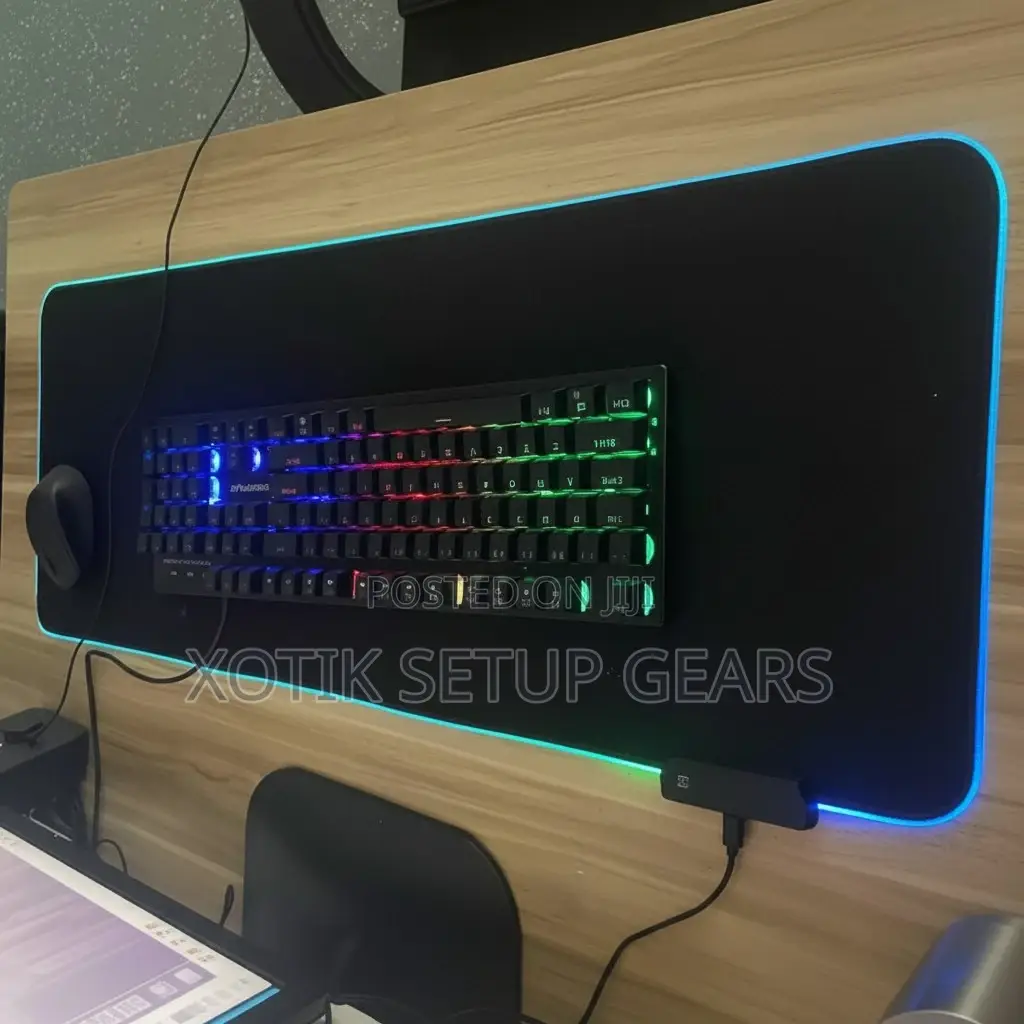 RGB Matte Black Themed Mouse Pad - 14 Styles RGB Desk Mat