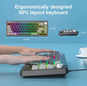 Magegee Ts68 65% Compact Wired Keyboard - Rgb Backlit Gaming Keyboard