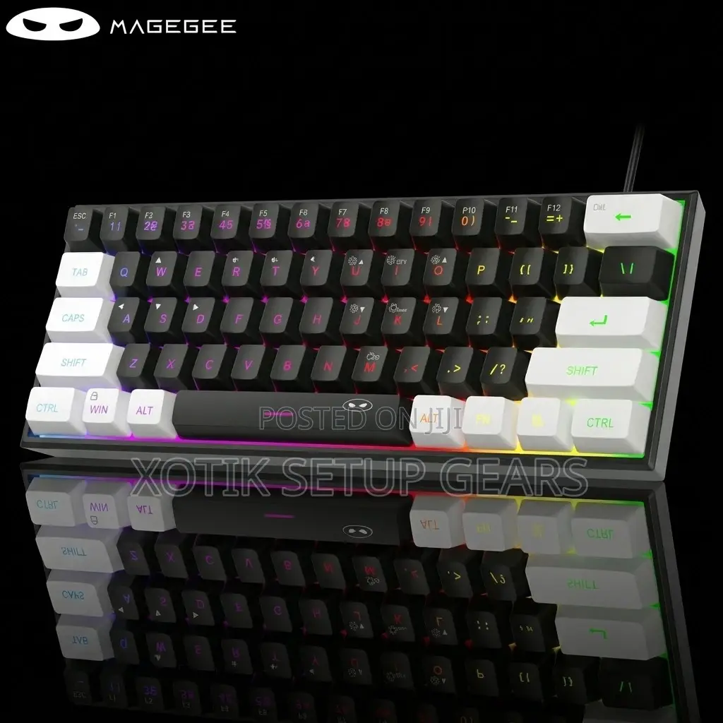 Magegee Ts91 60% Compact Wired Gaming Keyboard - RGB Backlit