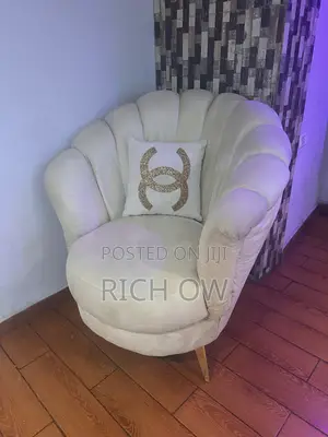 Luxury Cream Velvet Sofa Matching Accent Chair