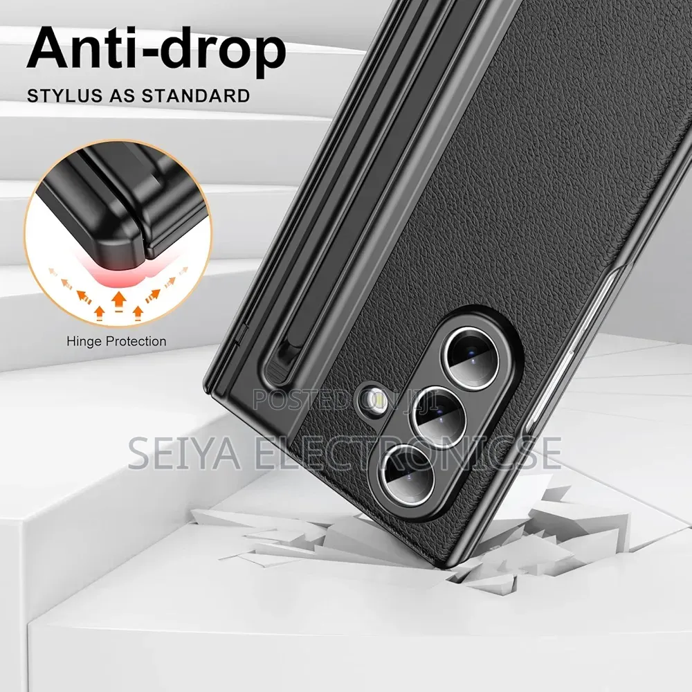 Samsung Galaxy Z Fold 7 Mobile Phone Cover Leather Matrial
