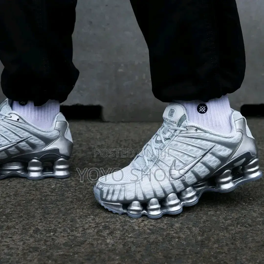 Nike Shox Tl "Pure Platinum "Chrome Unisex Fashion Shoes