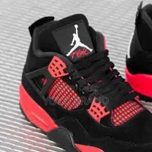 Nike Air Jordan 4 Retro "Red Thunder"Black/Red Fashion Shoes