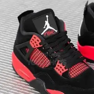 Nike Air Jordan 4 Retro "Red Thunder"Black/Red Fashion Shoes