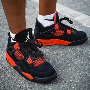 Nike Air Jordan 4 Retro "Red Thunder"Black/Red Fashion Shoes