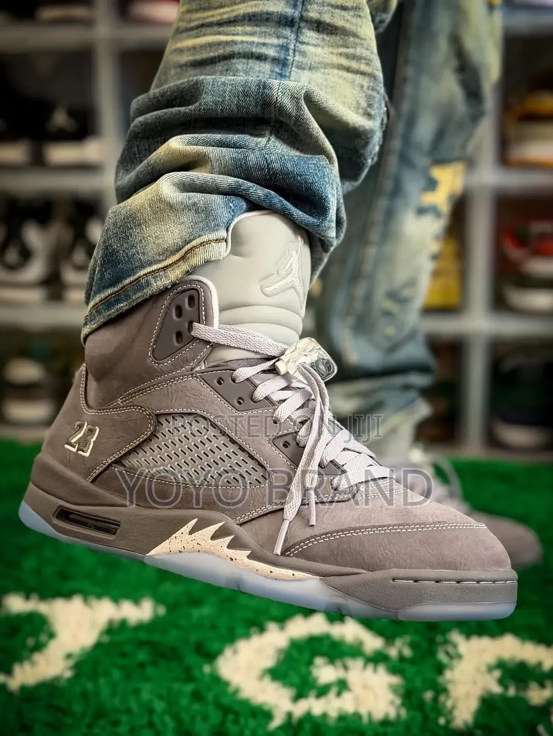 Nike Air Jordan5 Retro"Wolf Gray"Unisex Gashion Shoes