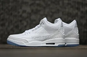 Nike Air Jordan 3 Retro "Pure White "Unisex Fashion Shoes