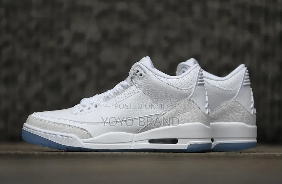 Nike Air Jordan 3 Retro "Pure White "Unisex Fashion Shoes
