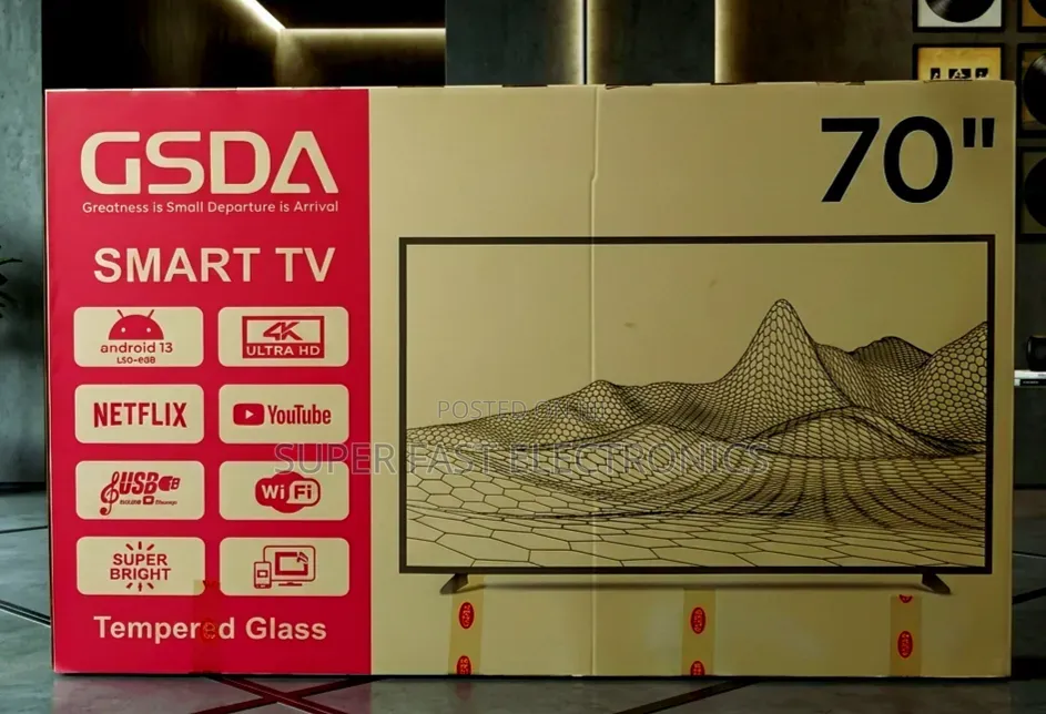 Gsda 70 Inch Tv Ultra Hd Smart Tv Screen Uhd Smart Television