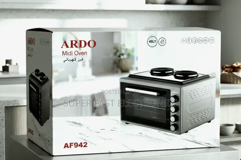 Ardo Mini Oven 45l With Dual Hotplates Multi-Function Cooking Oven