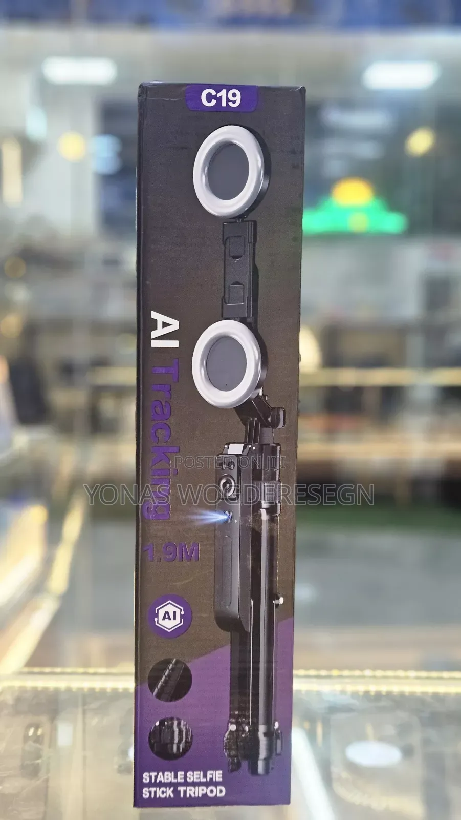 C19 Auto Face Tracking Tripod Selfie Stick With Ai Smart Tracking