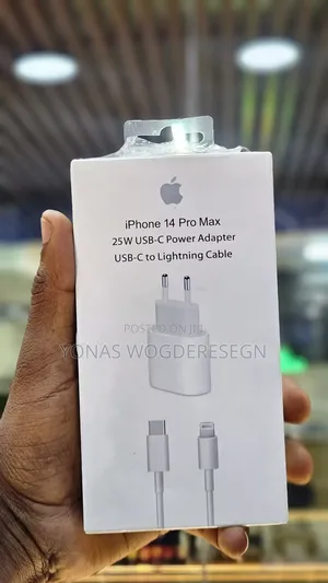 iPhone 14 Pro Max 25w Fast Charger With Usb-C to Lightning Cable