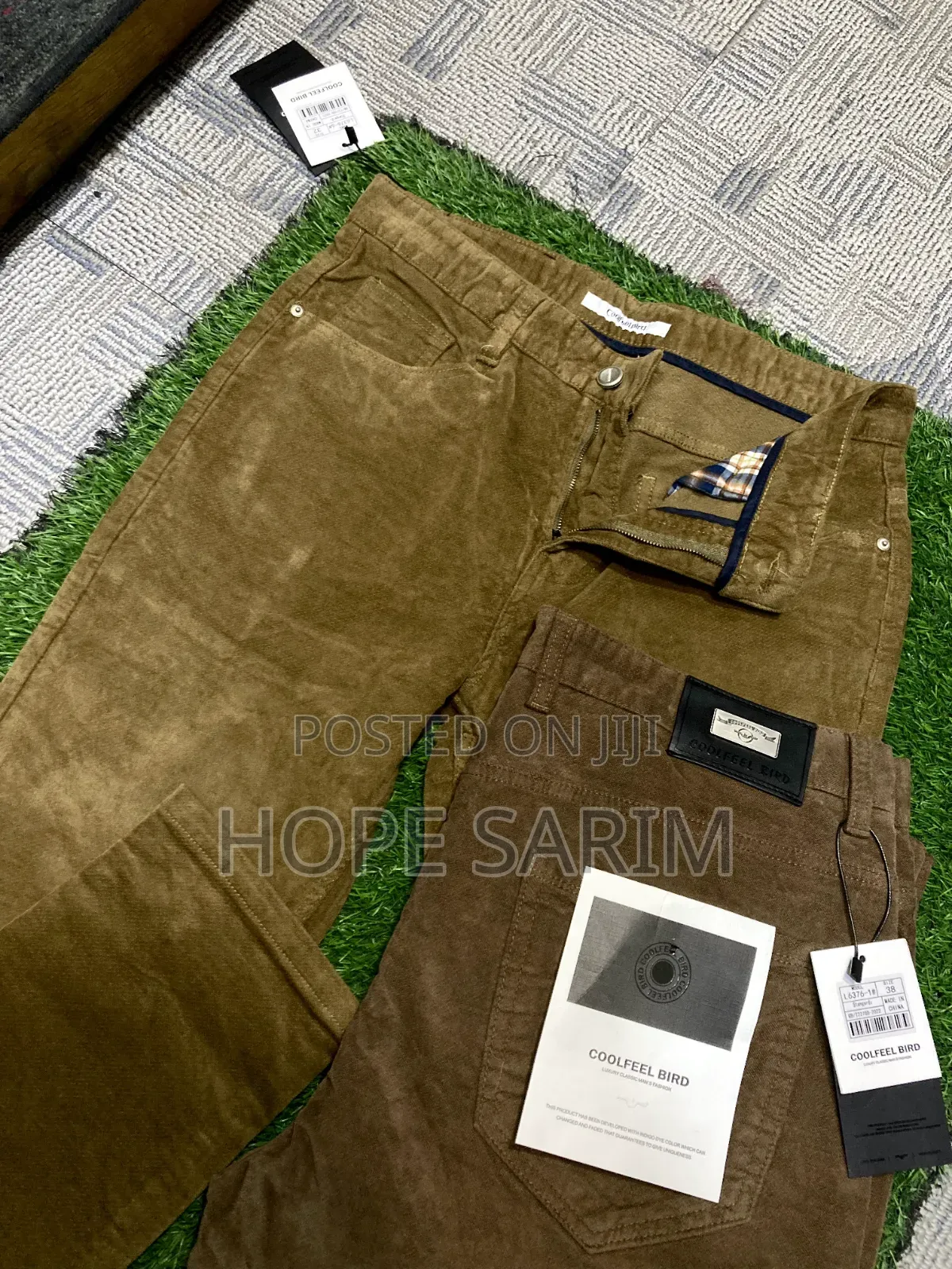 Coolfeel Bird Corduroy Pants